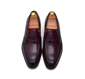 Carrera - Burgundy Leather Penny Shoes