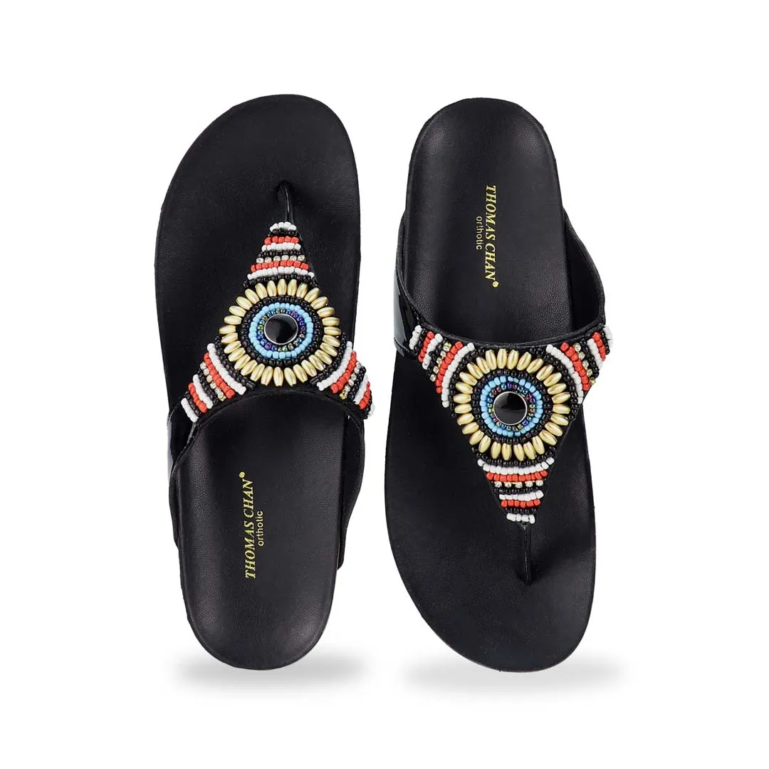 [20% off at cart] Boho Beaded Flatform Flip-Flops