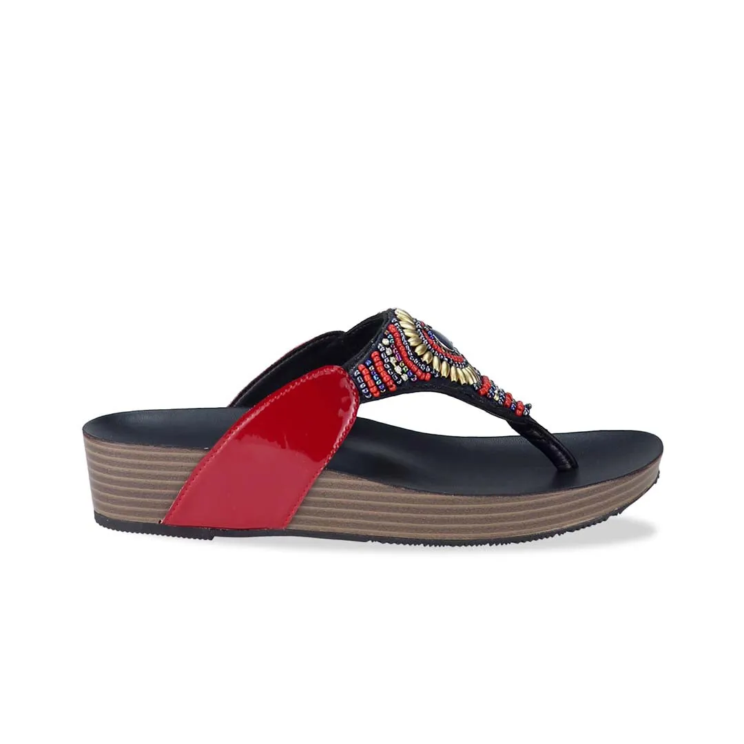 [20% off at cart] Boho Beaded Flatform Flip-Flops