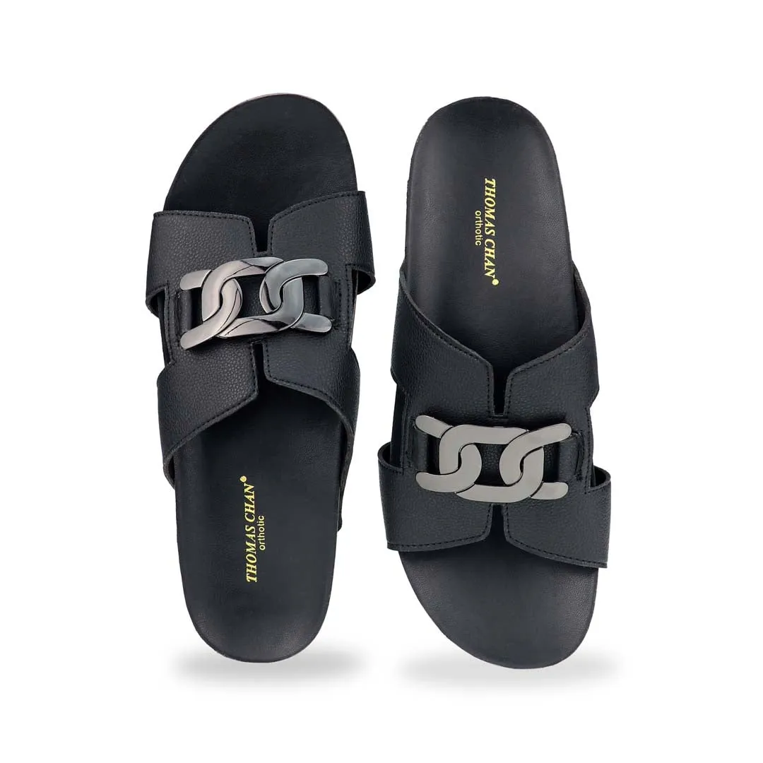 [20% off at cart] Metallic Buckle H-Flatform Sandals