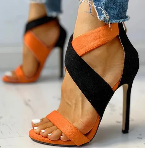 Aimee Color Block Open Toe Sandals