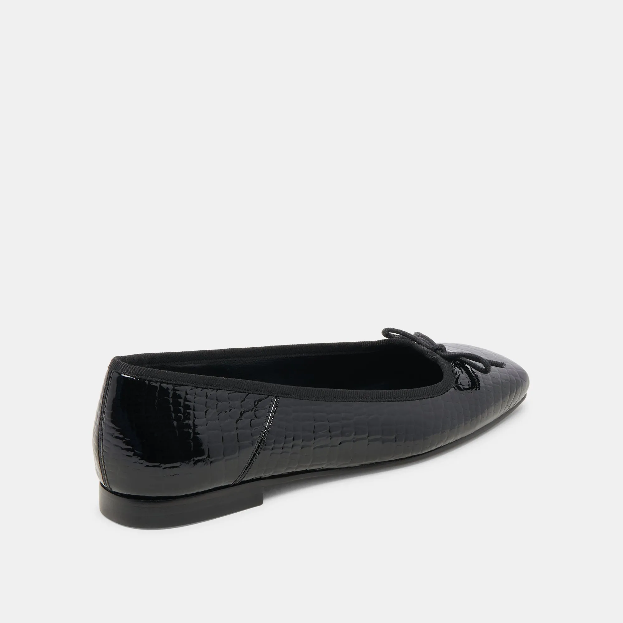 ANISA BALLET FLATS NOIR EMBOSSED LEATHER