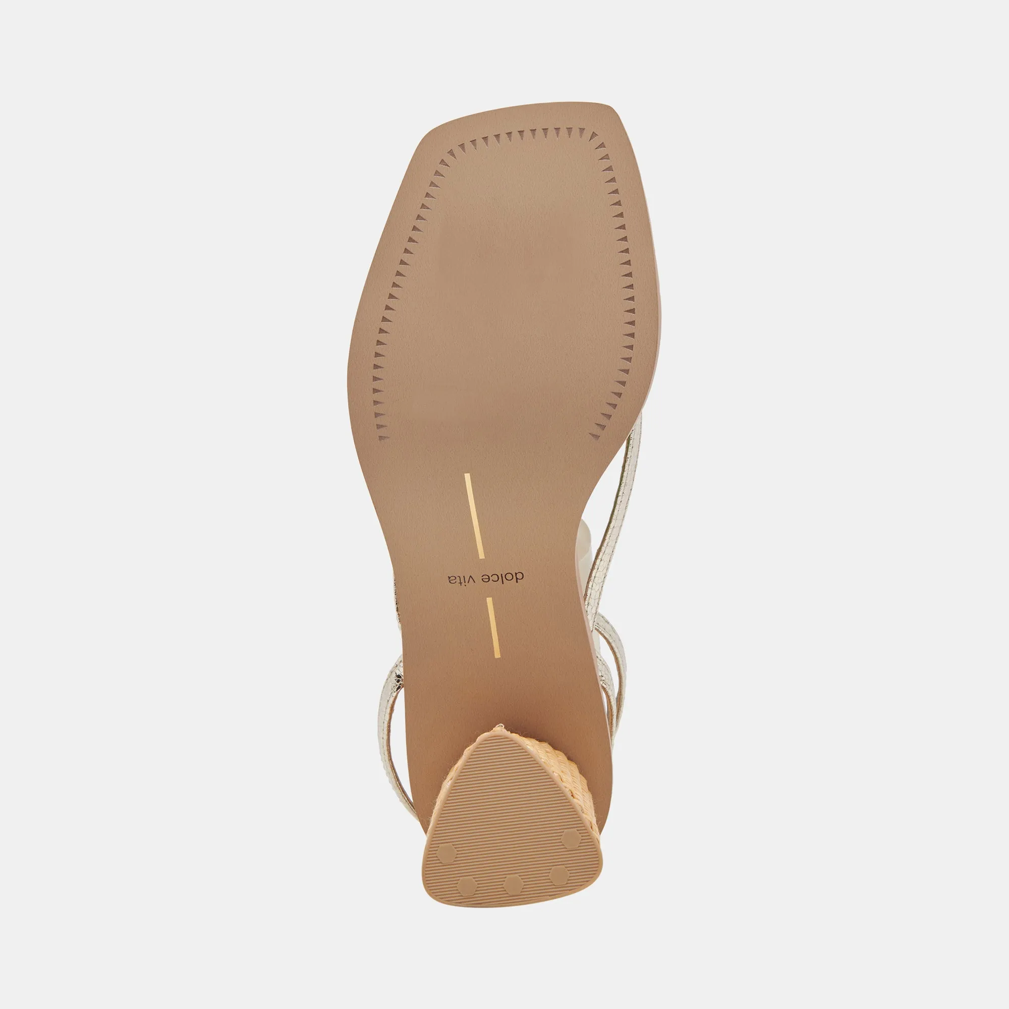 BANITA WIDE SANDALS LIGHT GOLD CRACKLED STELLA