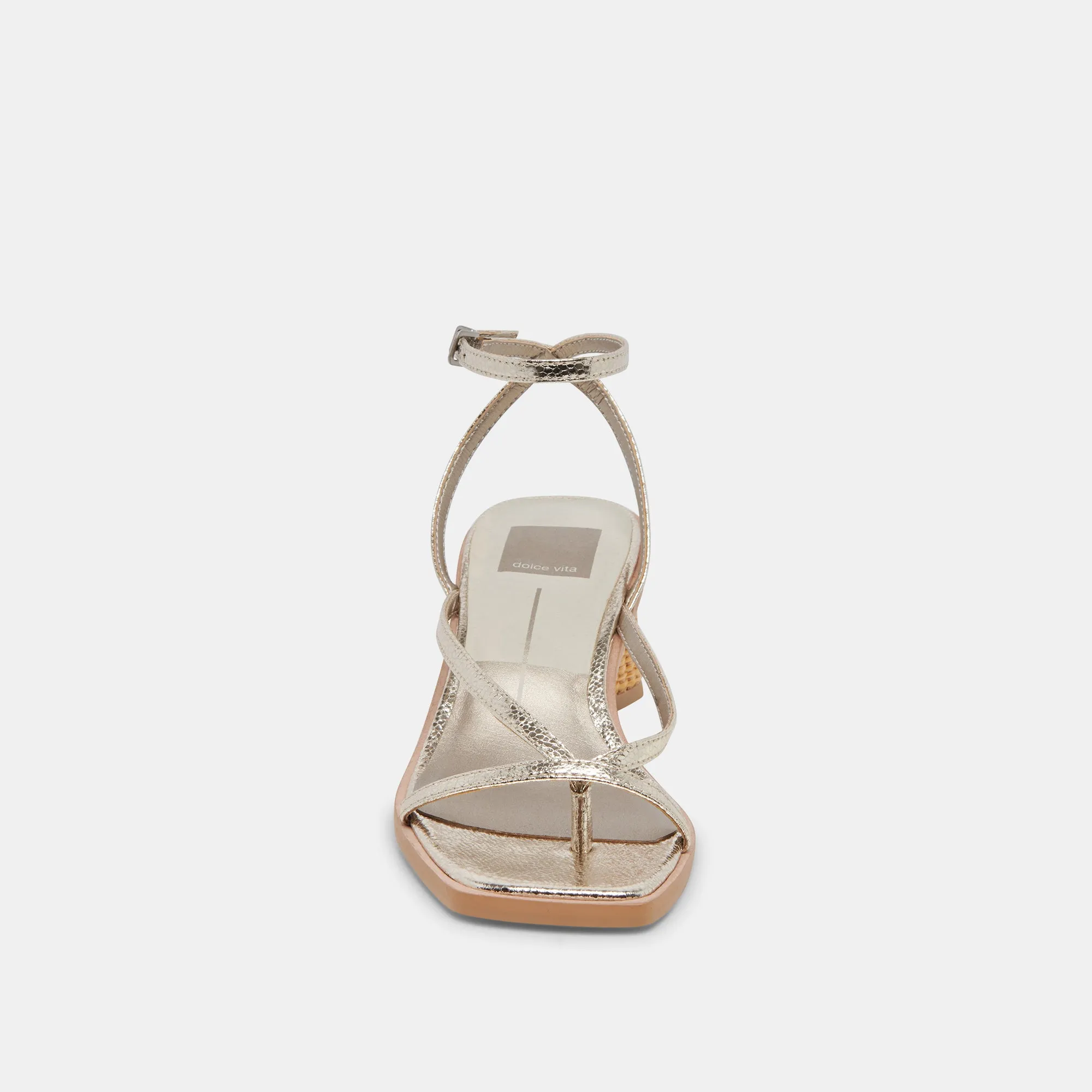 BANITA WIDE SANDALS LIGHT GOLD CRACKLED STELLA