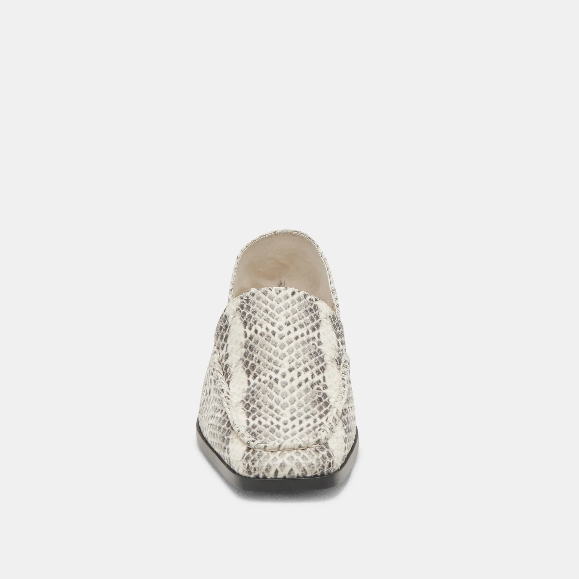 BENY FLATS GREY WHITE SNAKE EMBOSSED