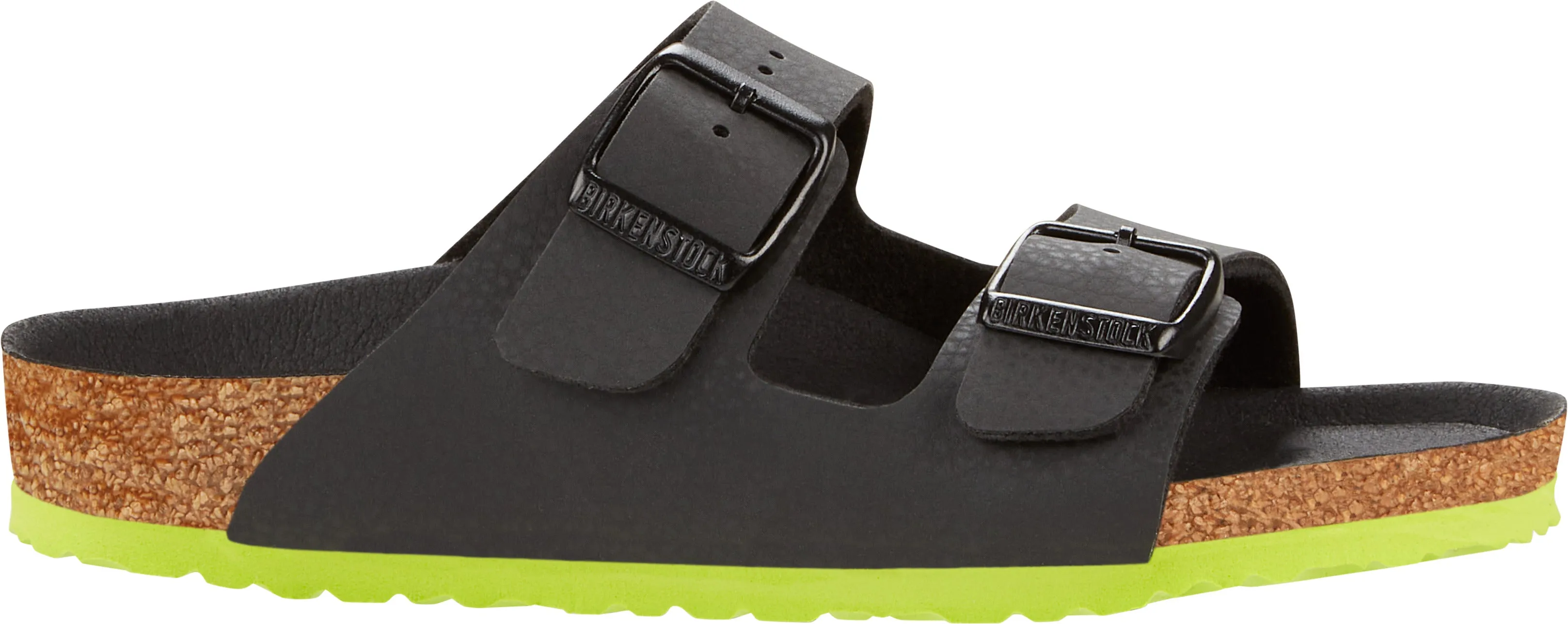 Birkenstock Arizona Kids Boys Black Lime Sandal