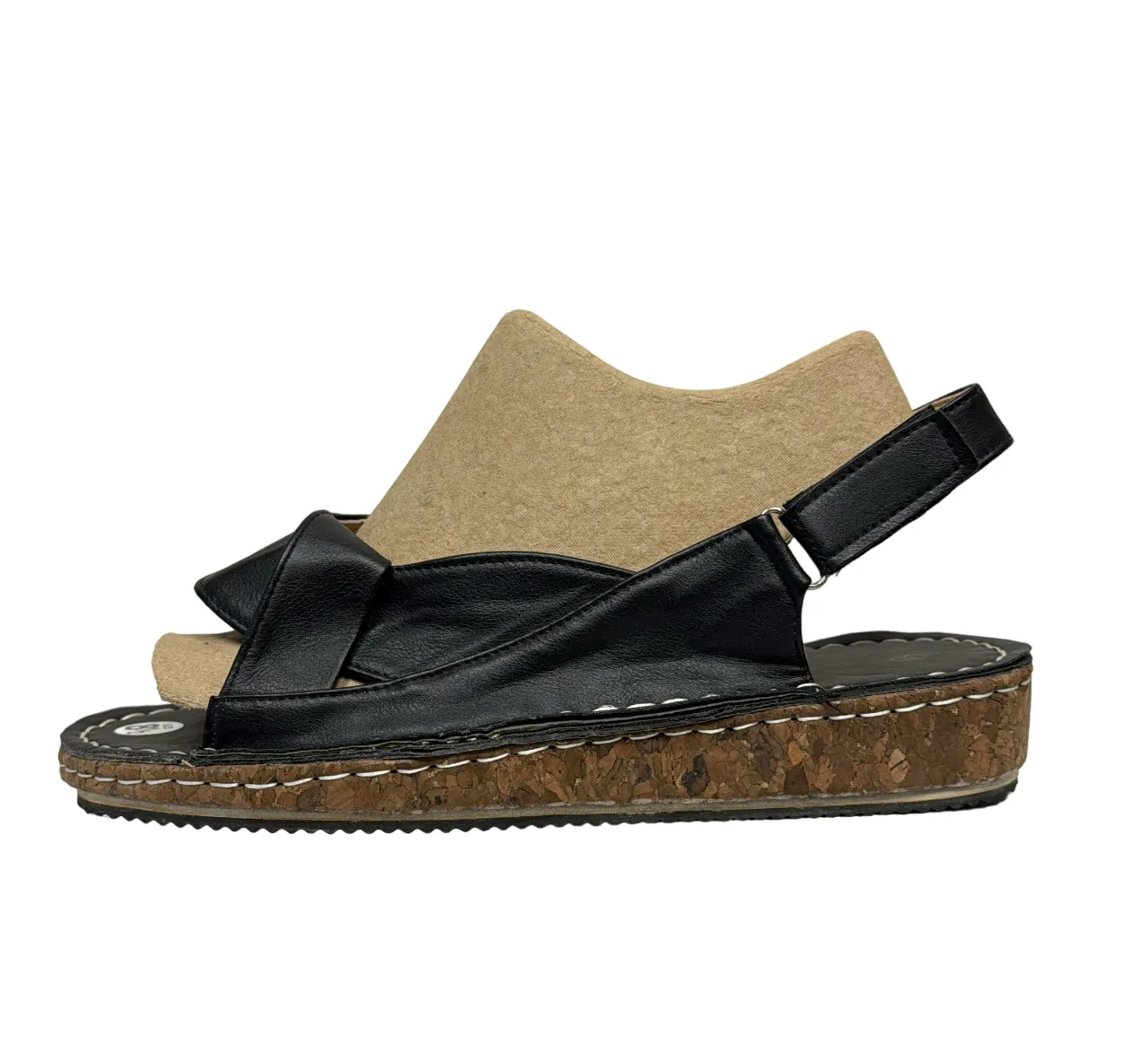 Black Cork Women's Slingback Sandals