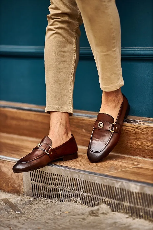 Brabion Levanzo Brown Penny Loafers