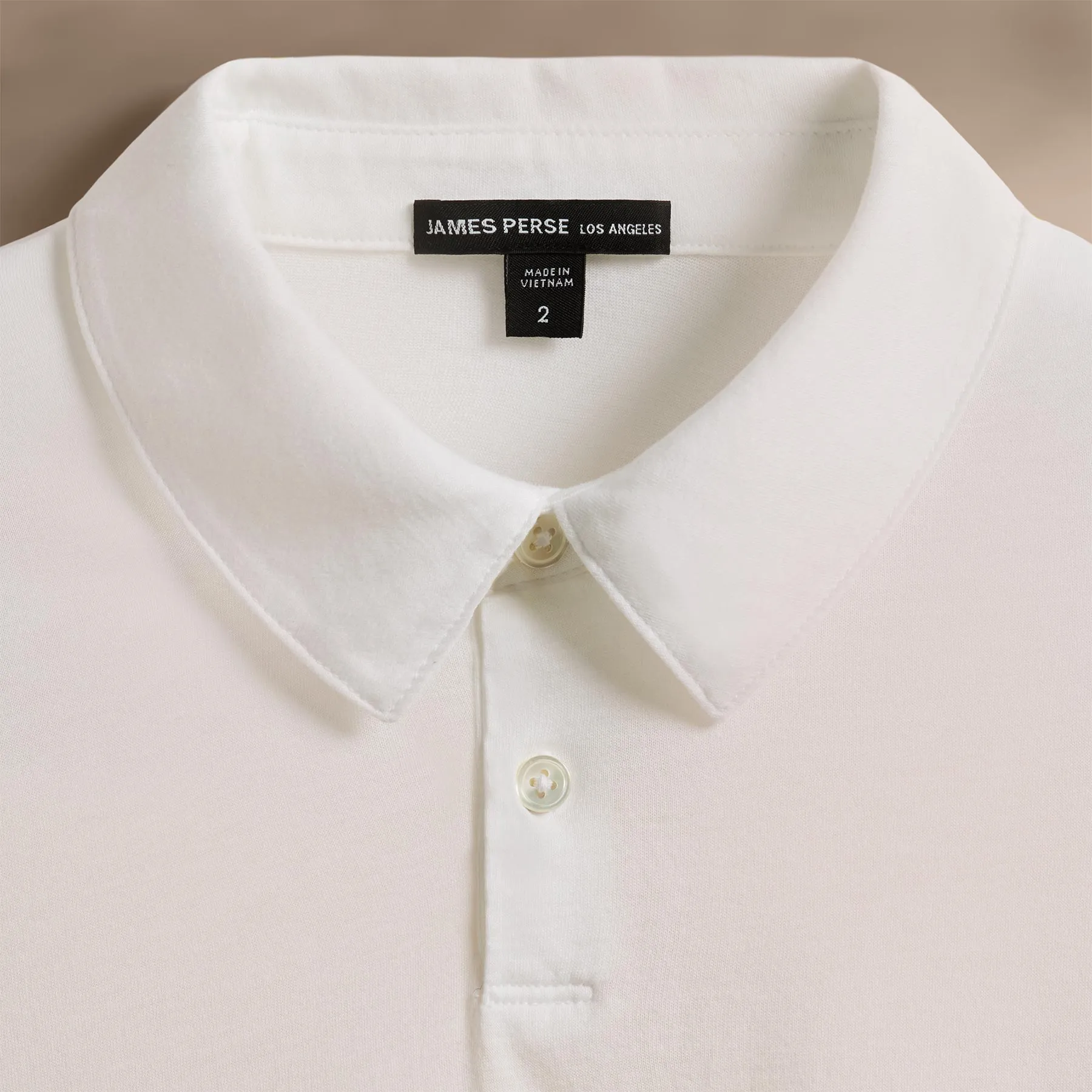 Brushed Lotus Polo - White