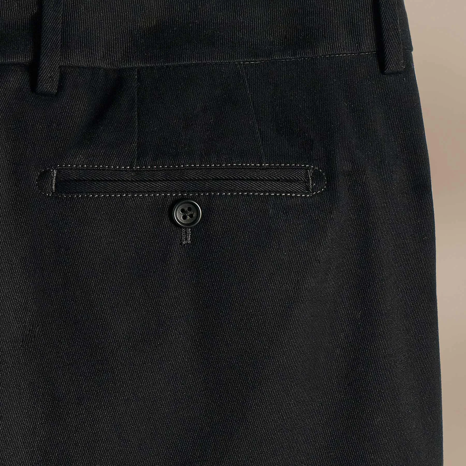 Cashmere Touch Twill Trouser - Black