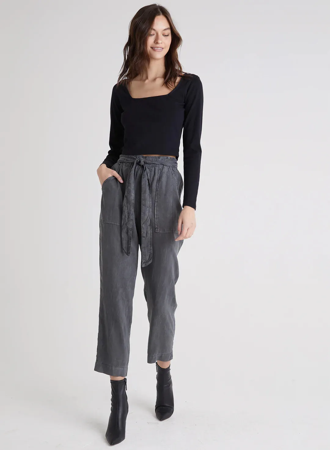 Chloe Belted Patch Pocket Trouser