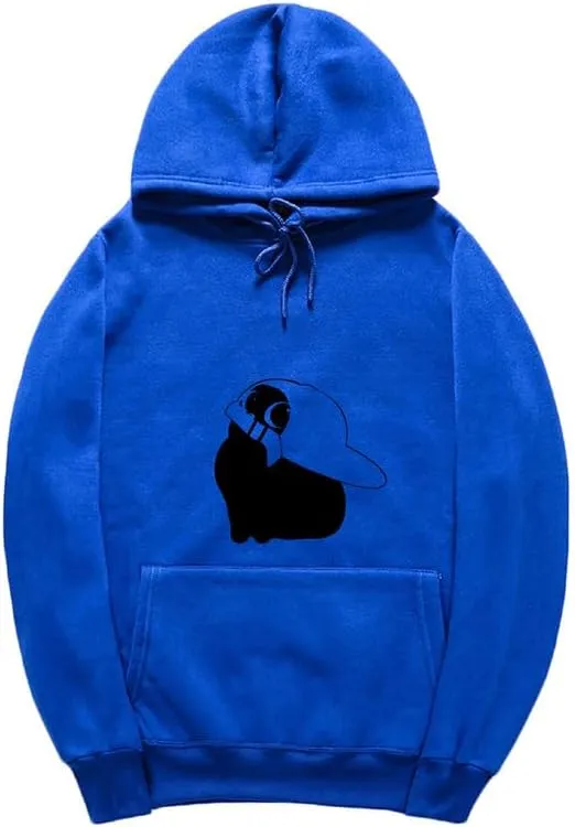 CORIRESHA Funny Wear Hat Cat Hoodie Drawstring Kangaroo Pocket Cotton Sweatshirt