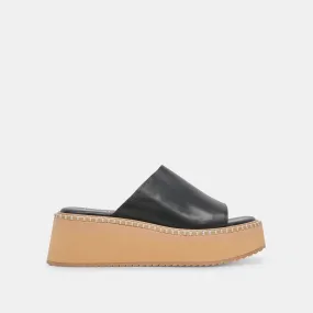 DARCEL SANDALS BLACK LEATHER