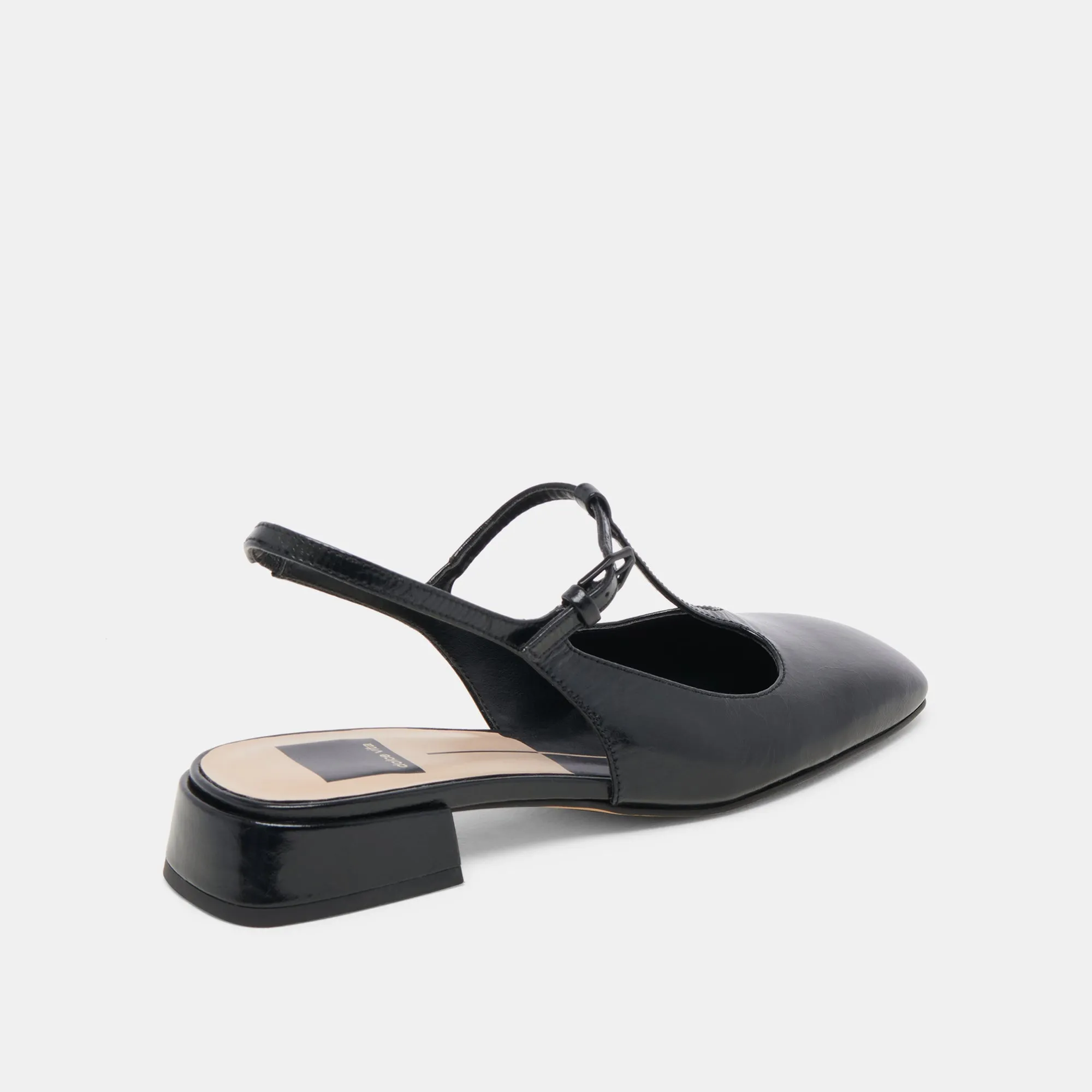 DEIDRA FLATS MIDNIGHT CRINKLE PATENT LEATHER