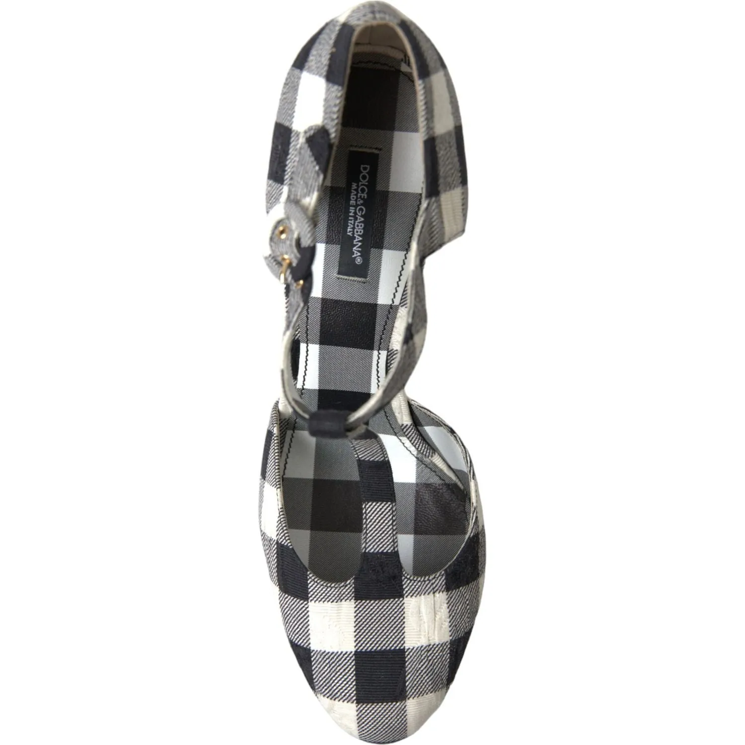 Dolce & Gabbana Chic Gingham T-Strap Pumps: Timeless Mary Jane Heels