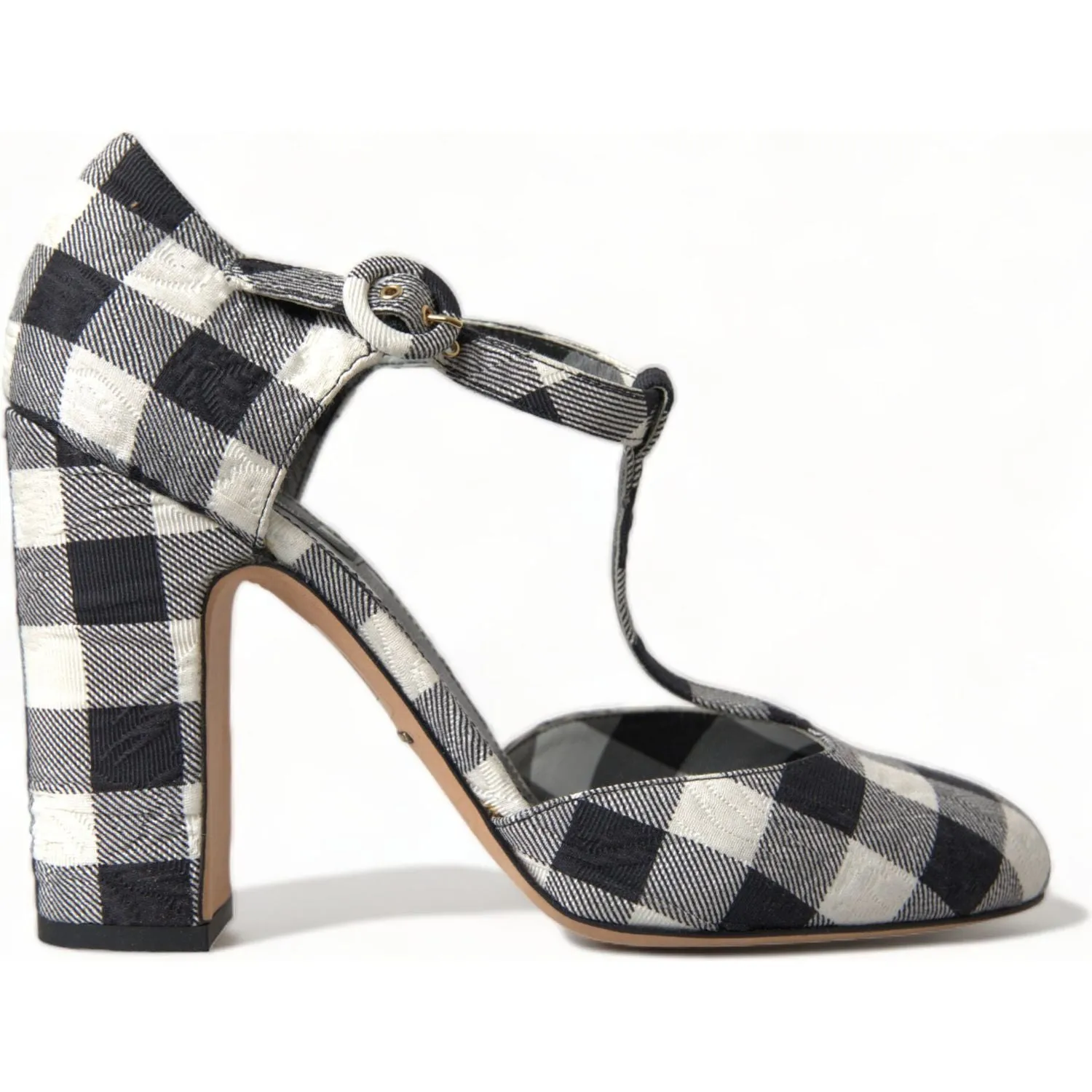 Dolce & Gabbana Chic Gingham T-Strap Pumps: Timeless Mary Jane Heels