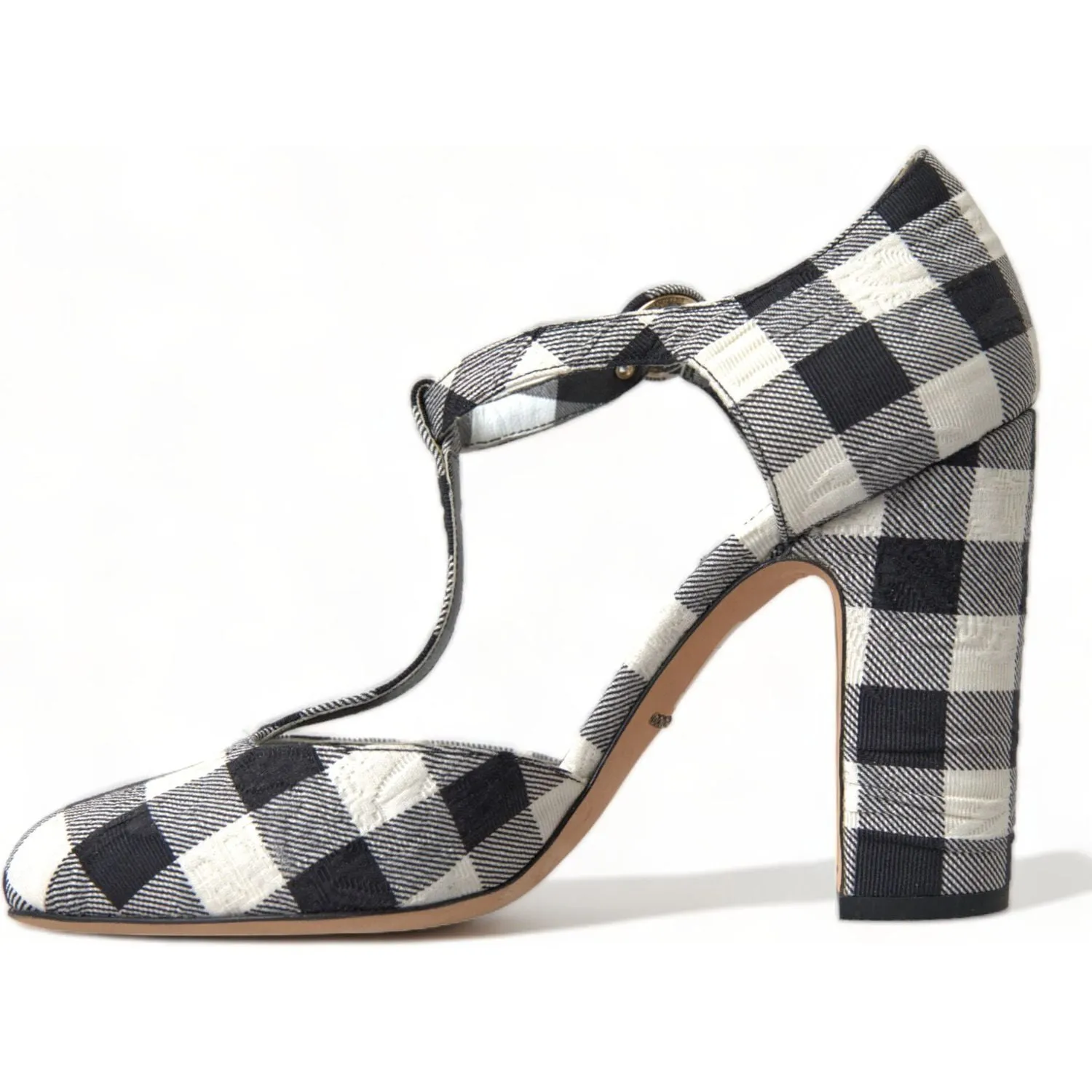 Dolce & Gabbana Chic Gingham T-Strap Pumps: Timeless Mary Jane Heels