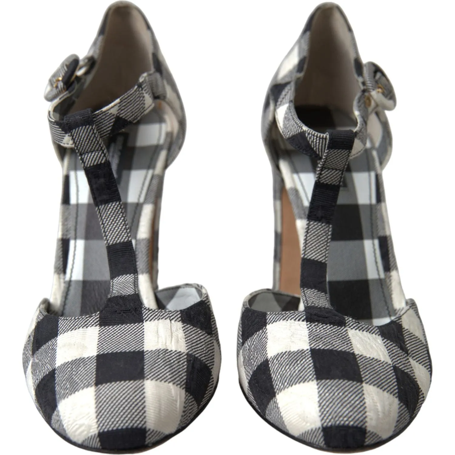 Dolce & Gabbana Chic Gingham T-Strap Pumps: Timeless Mary Jane Heels