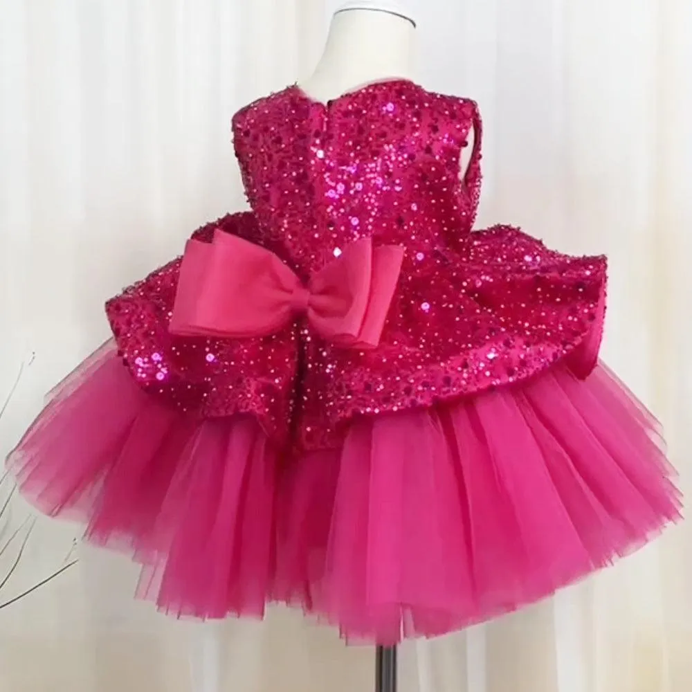 Elegant flower Dress Feather Baby Wedding party Princess dress Colors can customized