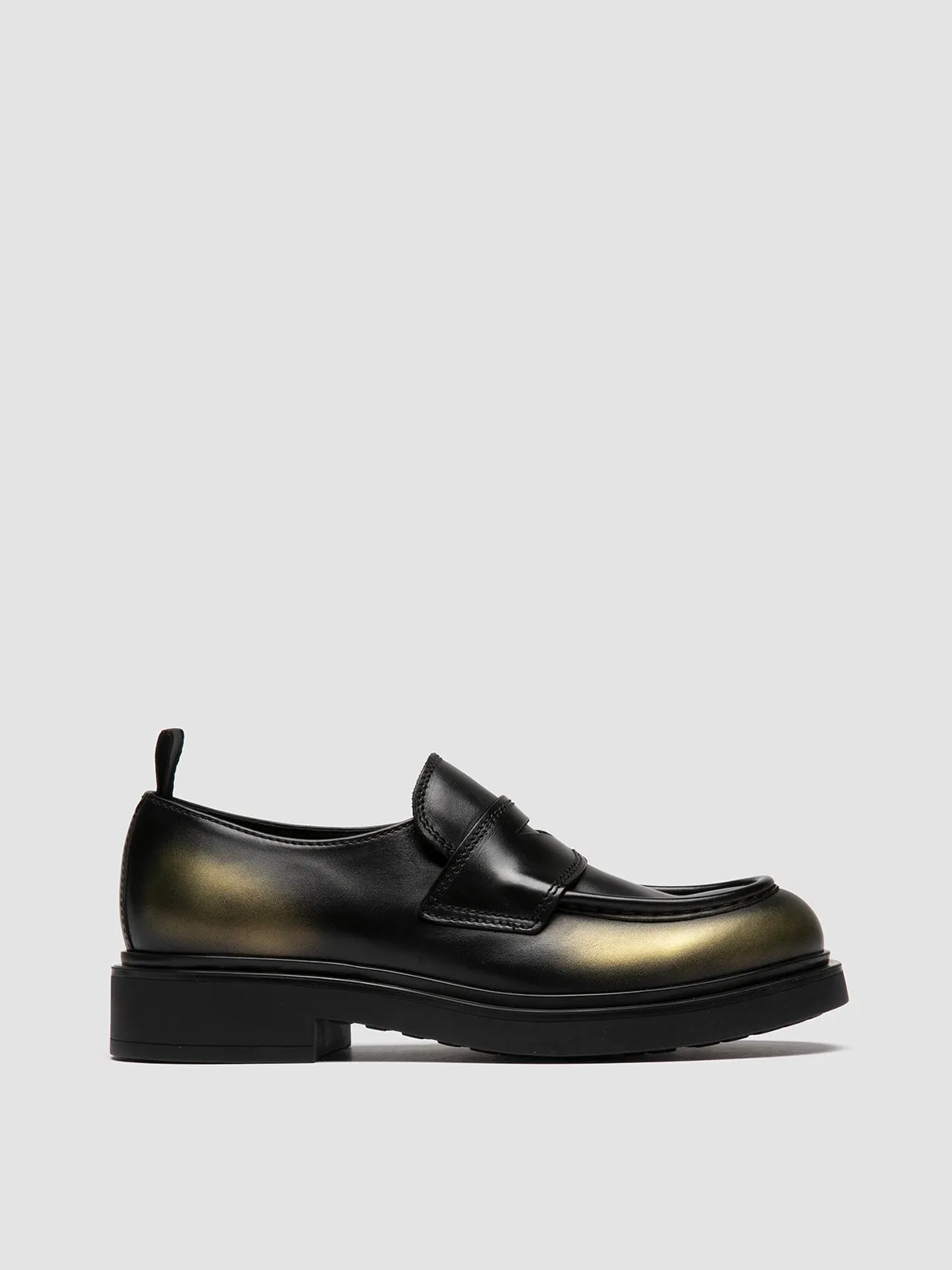 ENGINEER 101 - Metallic Leather Penny Loafers