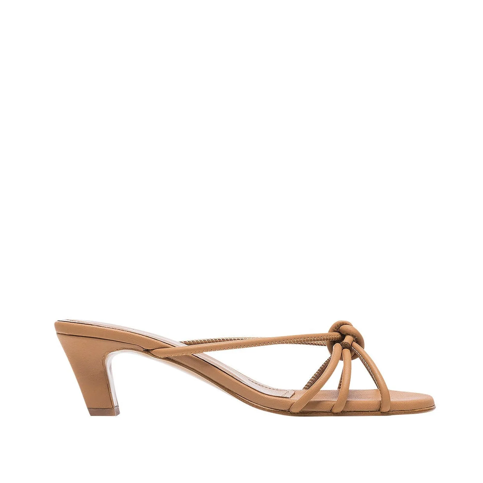 Eunice Leather Cognac Heeled Sandals