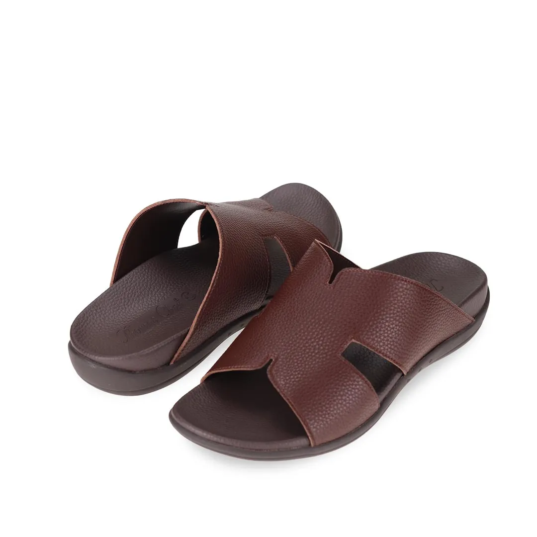 [Extra 20% off at cart] Men Classic H-Strap Leather Sandals