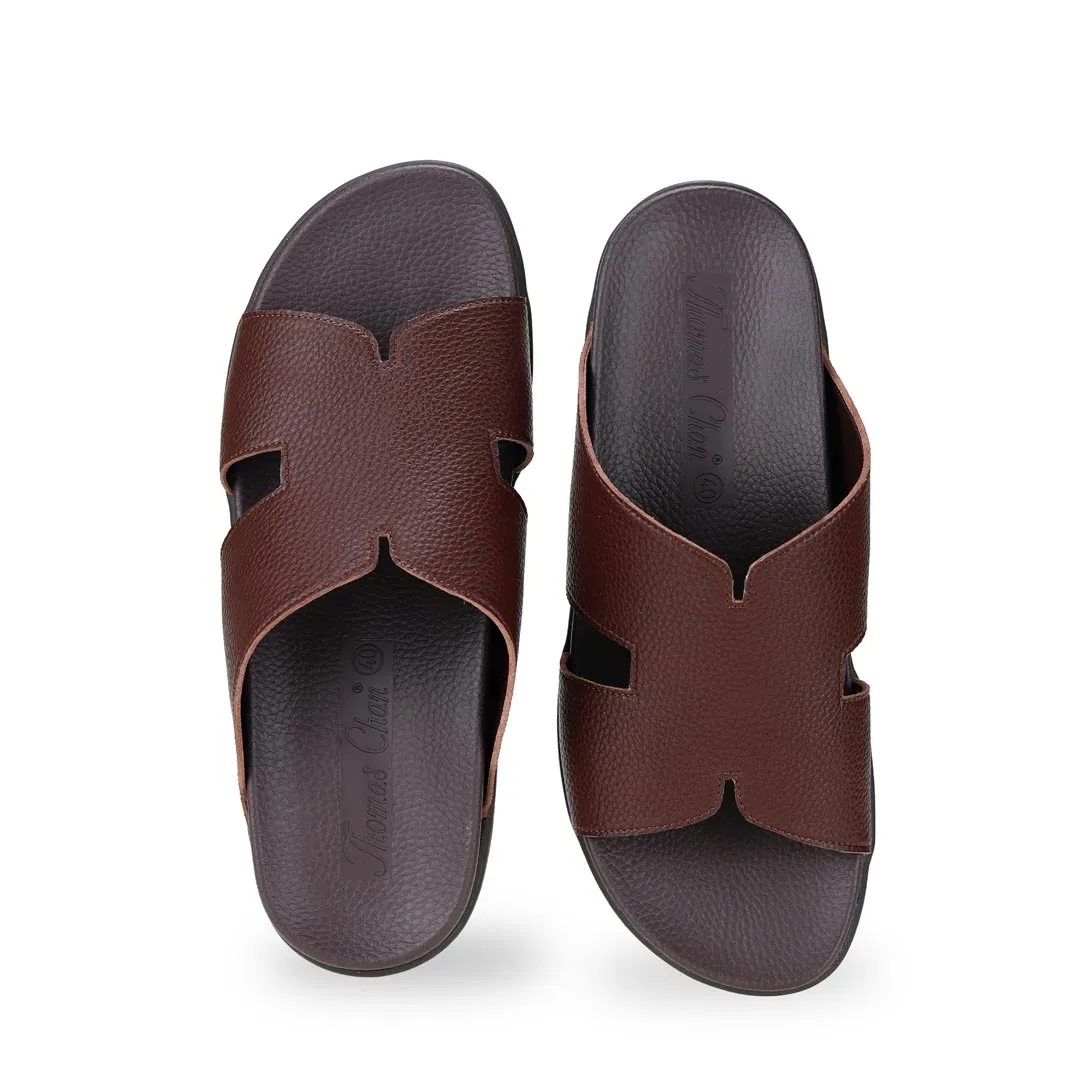 [Extra 20% off at cart] Men Classic H-Strap Leather Sandals