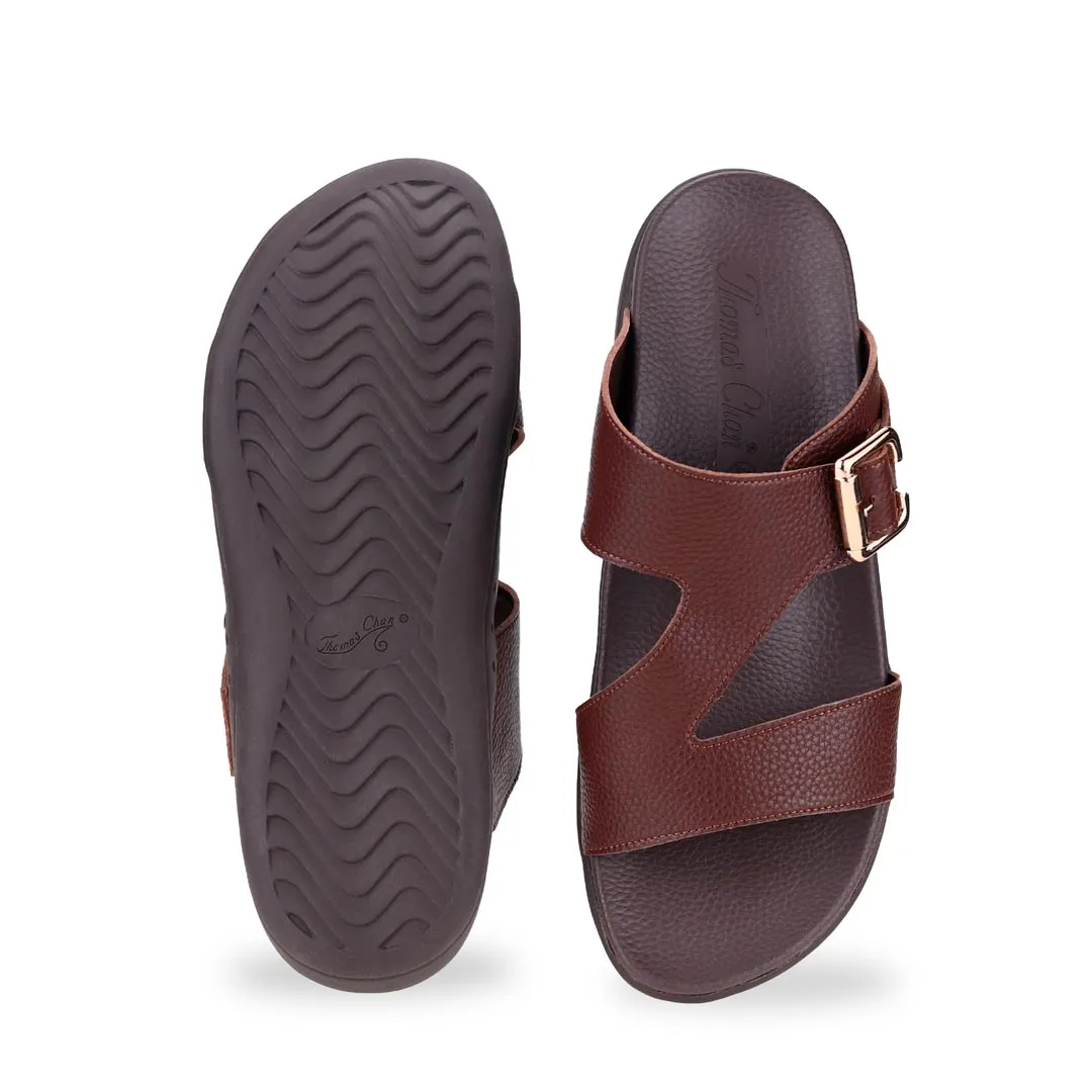 [Extra 20% off at cart] Men Zig Zag Buckle Sandals