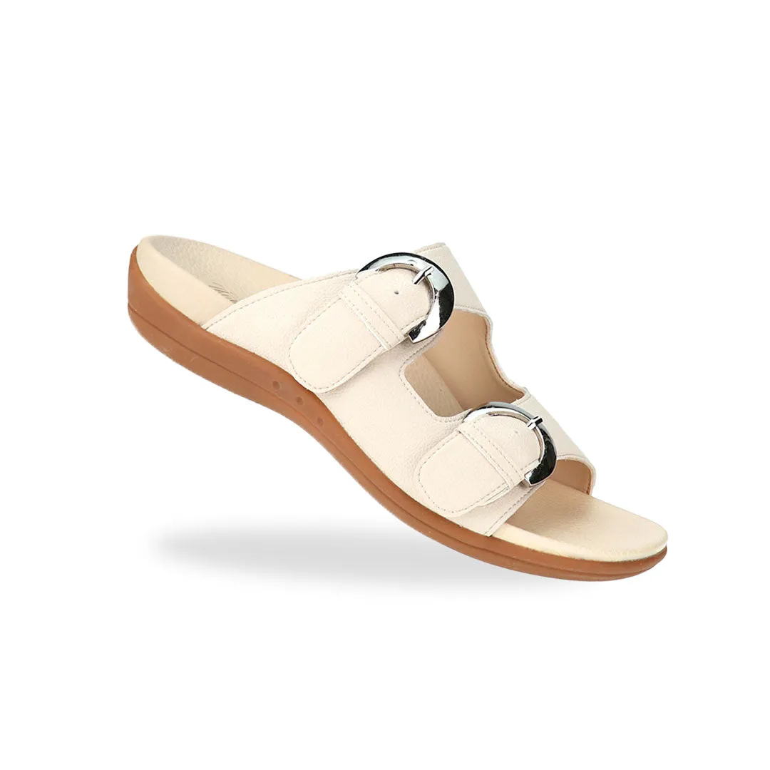 [EXTRA 20% off at cart][Wide-Fit] Duo Buckle Slide-One Flat Sandals