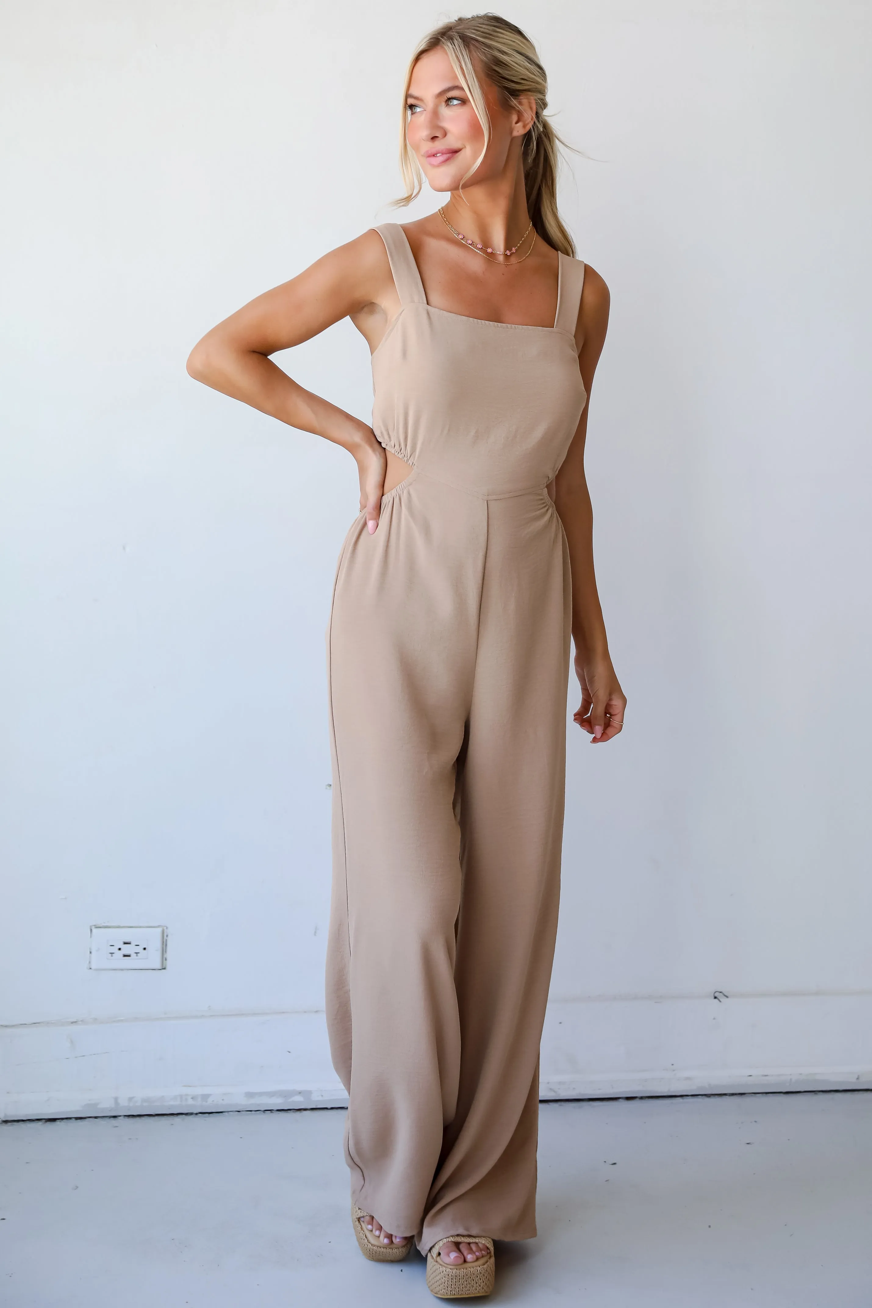 FINAL SALE - Musing About You Mocha Jumpsuit