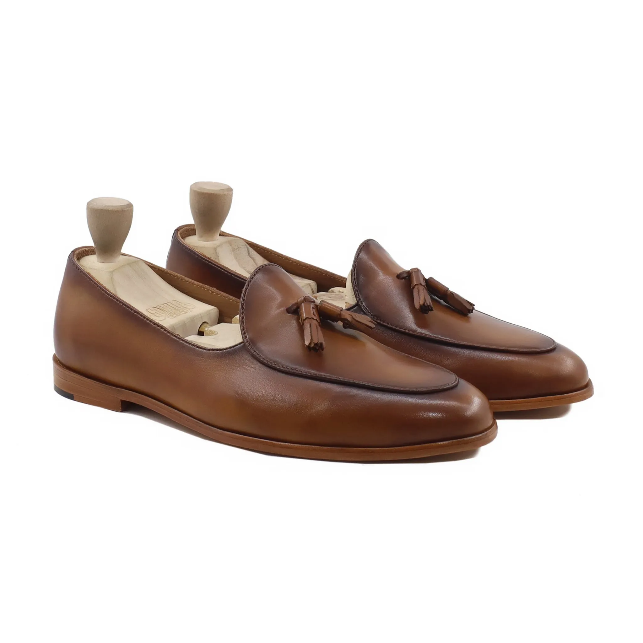 Galatsi - Men's Light Brown Calf Leather Loafer