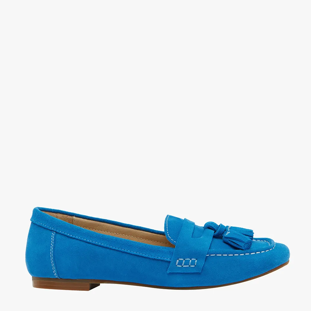 Gemma Blue Suede Loafer