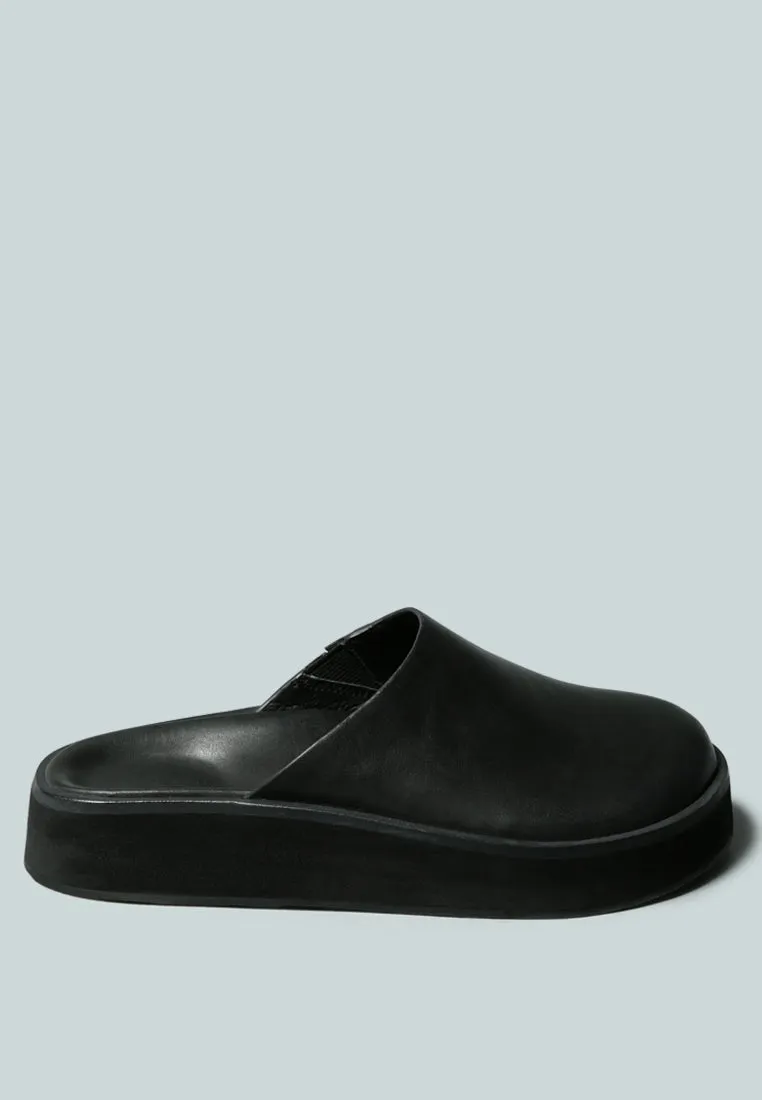 GIVENS Flatform Black Slip-On