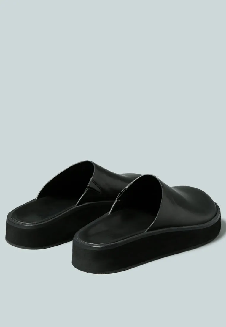 GIVENS Flatform Black Slip-On