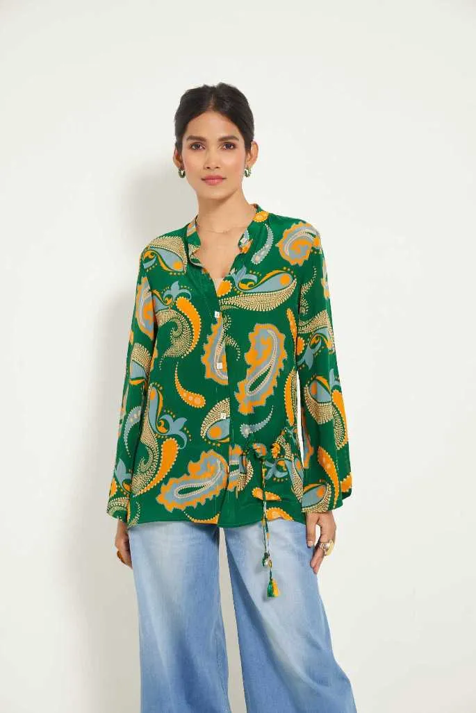 Green Paisley Shirt