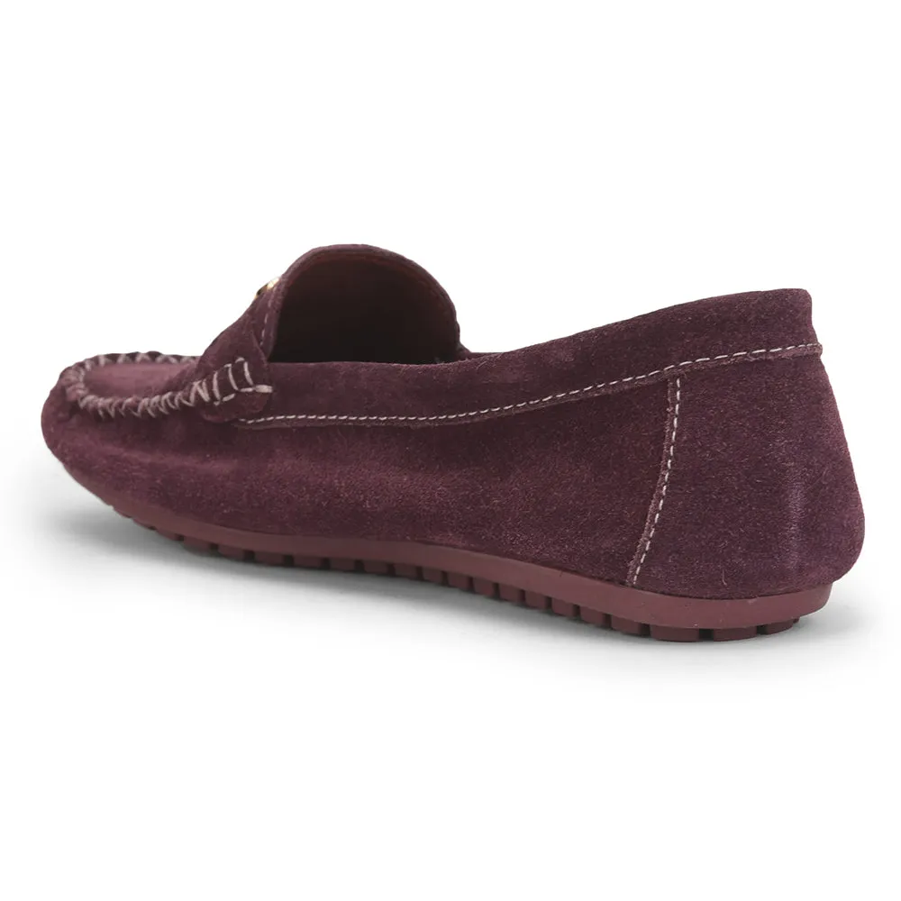 Healers Casual Maroon Loafers For Women GI-SML-52 By Liberty