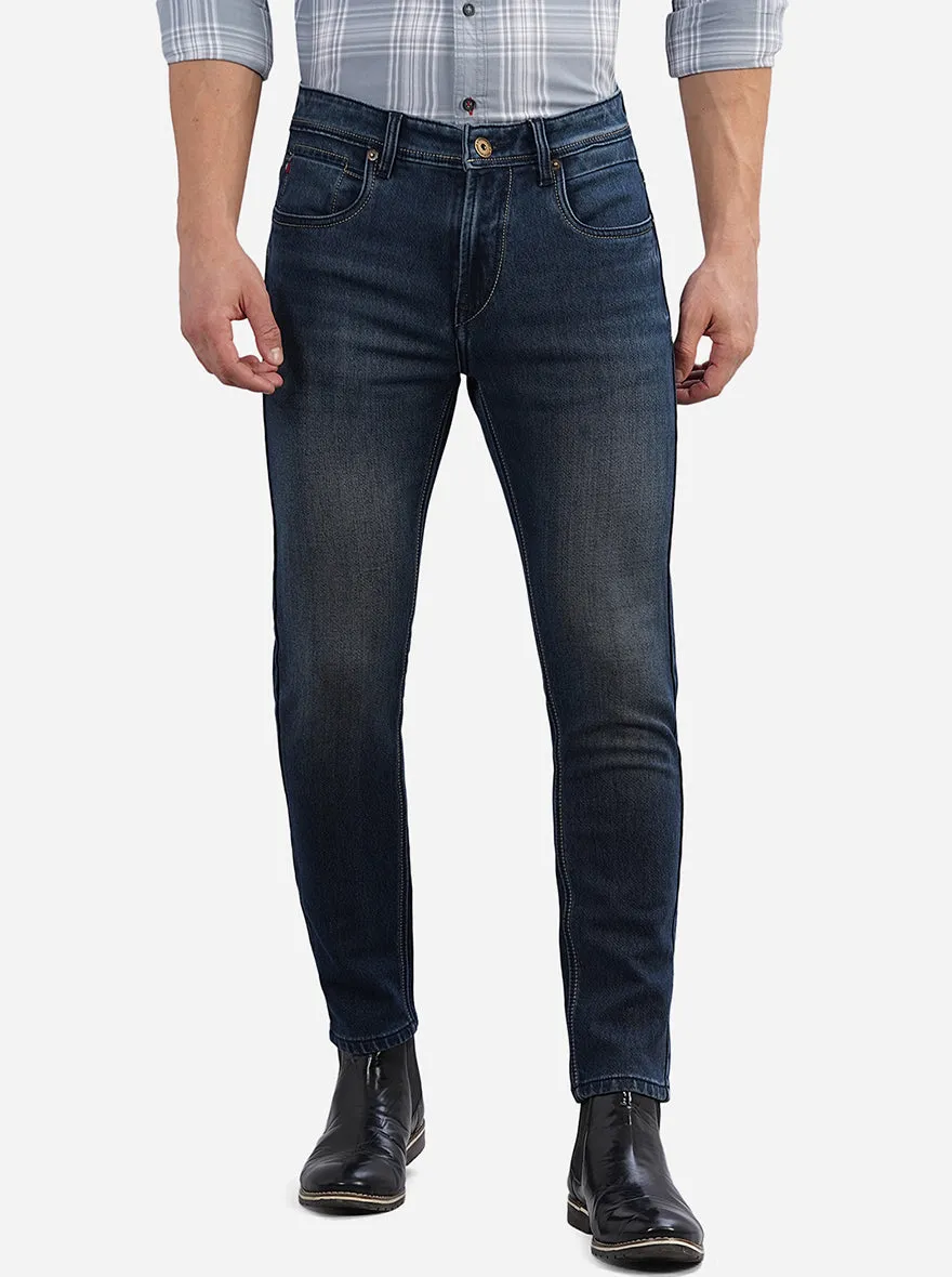 Ink Blue Washed Urban Fit Jeans | Greenfibre