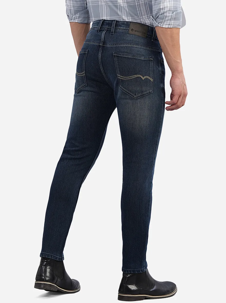 Ink Blue Washed Urban Fit Jeans | Greenfibre