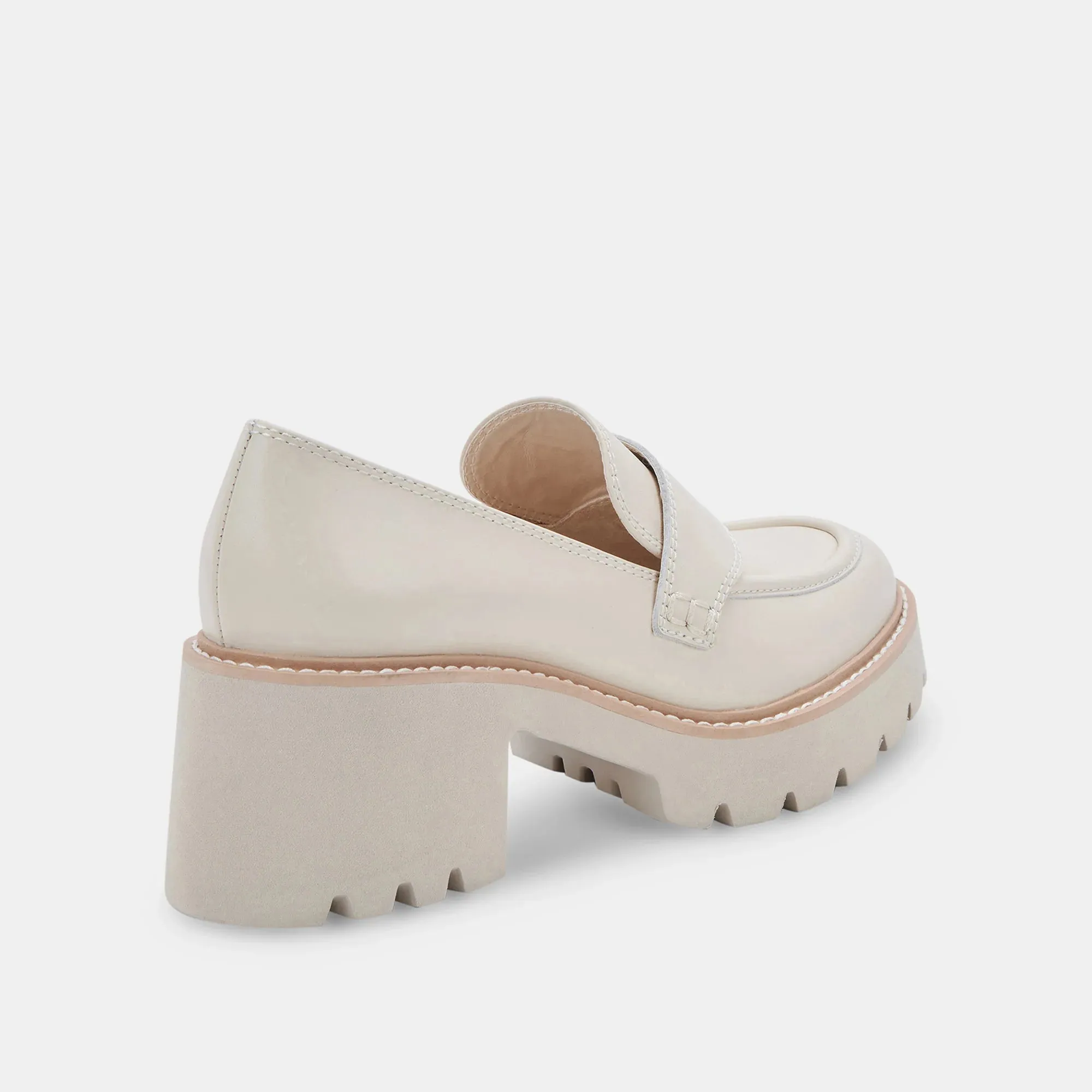 Ivory Leather Halona Loafers