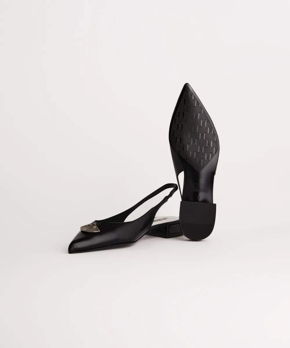 KARL LAGERFELD KERRIE KARL FAN SLINGBACKS