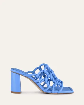 KASSI HIGH HEEL SANDALS MALIBU BLUE LEATHER