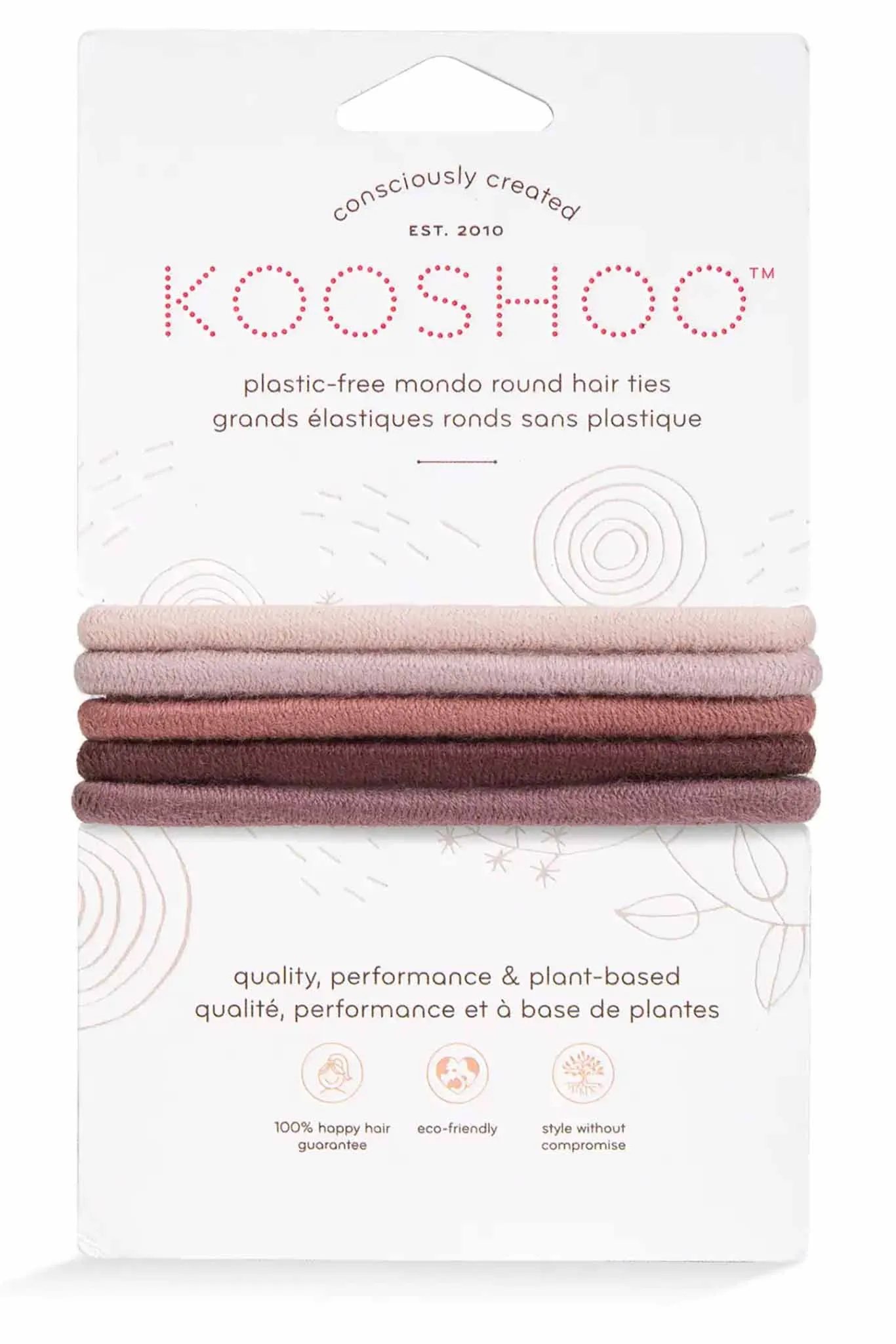 Kooshoo Organic Round Hair Ties - Earth