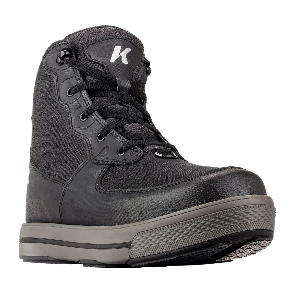 Korkers Stealth Sneaker Boot w/ Fixed Kling-On Rock Soles Black