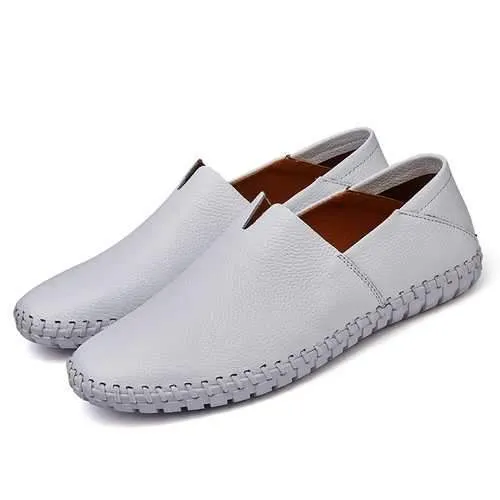 Large Size Men Soft Sole Genuine Leather Flats Loafers