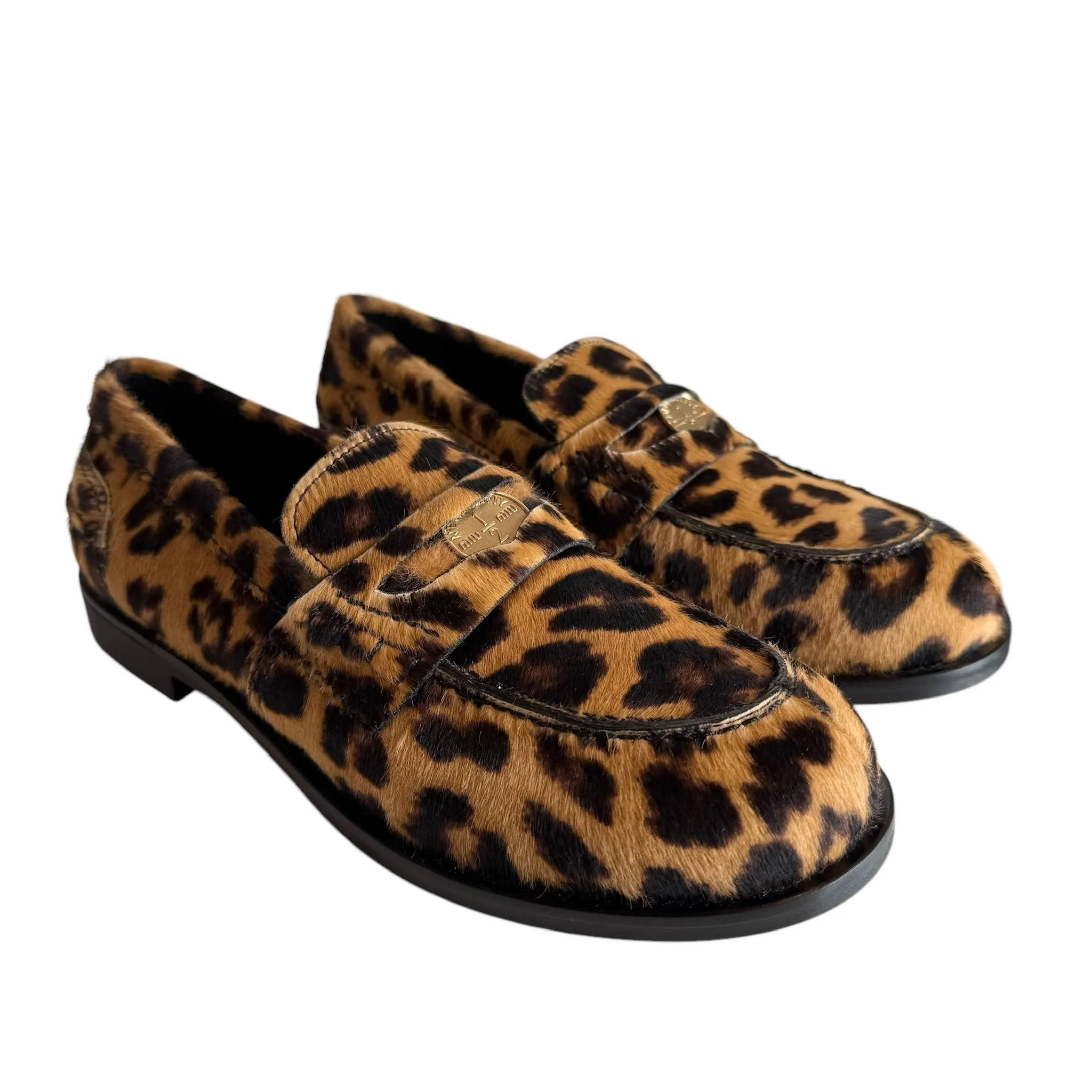 Leopard Logo Loafers - 8