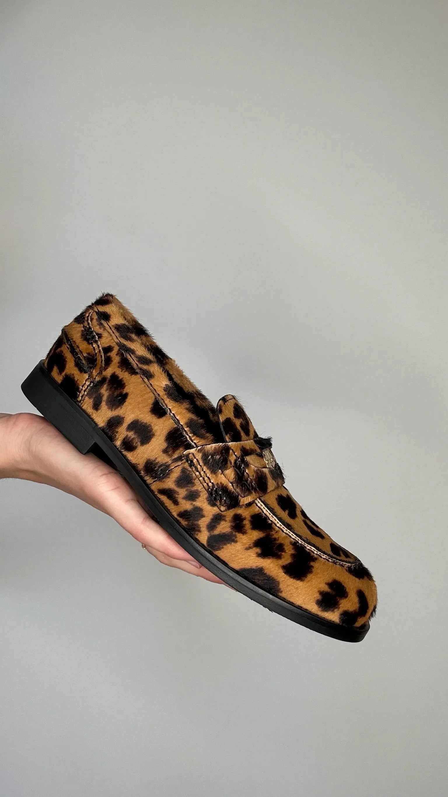 Leopard Logo Loafers - 8