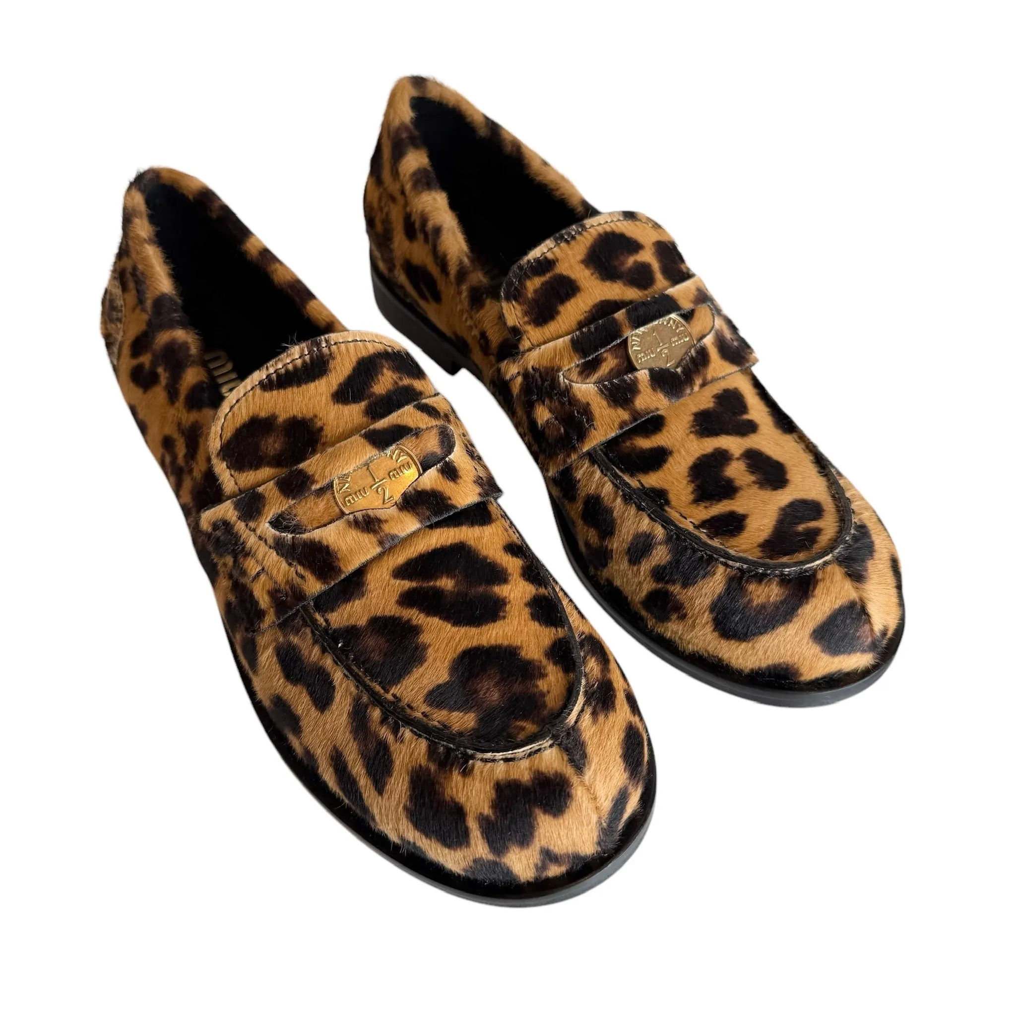 Leopard Logo Loafers - 8