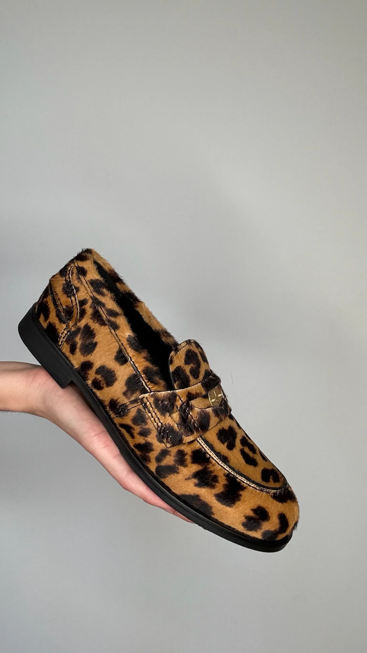 Leopard Logo Loafers - 8