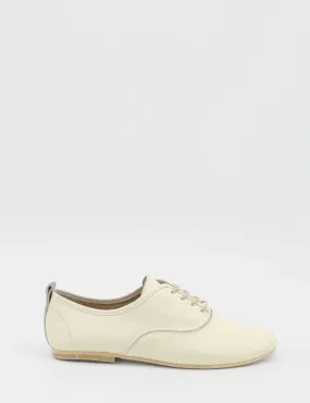 Maku oxford flats sneakers in off white leather womens shoes