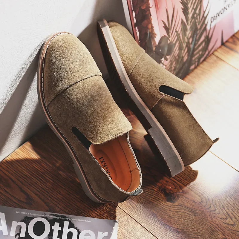 Men Summer Autumn Retro Leather Flats Loafers